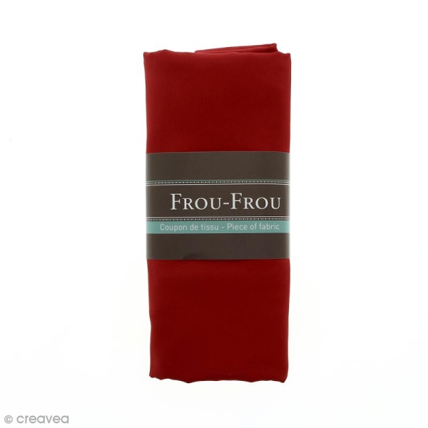 Coupon tissu Satin - Rouge Coquelicot (717) - 150 x 100 cm - Photo n°1