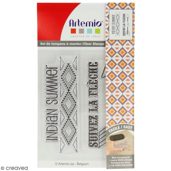 Tampon clear Artemio - Indian Summer - 2 pcs - Photo n°1