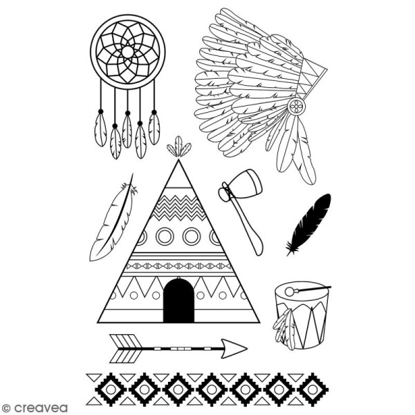 Tampon clear Artemio - Symboles Indian Summer - 9 pcs - Photo n°2