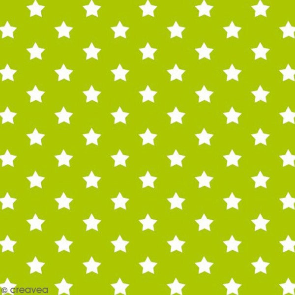 Adhésif décoratif imprimé - Vert à étoiles - 45 cm x 2 m - Photo n°1