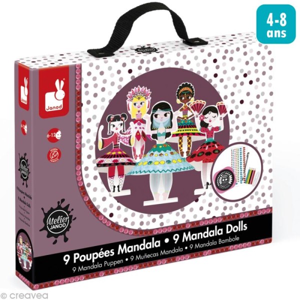 Coffret créatif Mandala - Princesses du monde - 9 poupées - Photo n°1