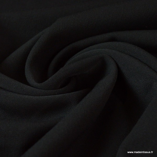 Tissu gabardine bi stretch - Noir - Photo n°3