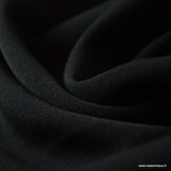 Tissu gabardine bi stretch - Noir - Photo n°4