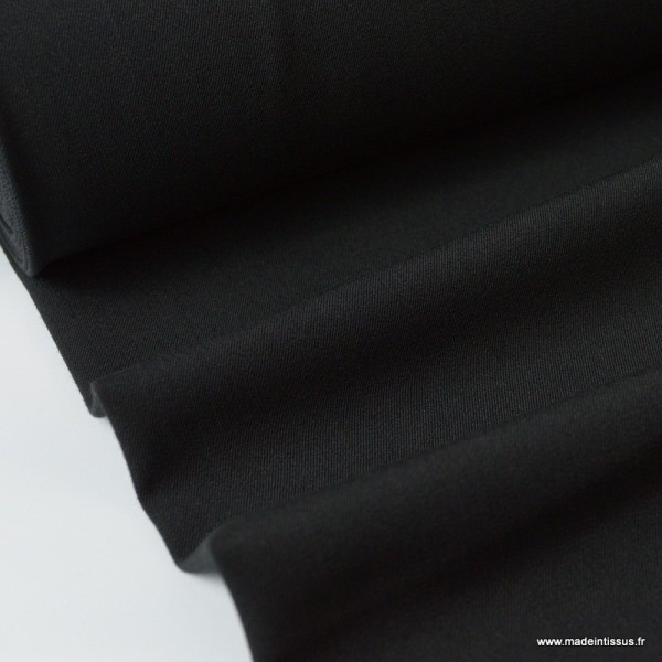 Tissu gabardine bi stretch - Noir - Photo n°1