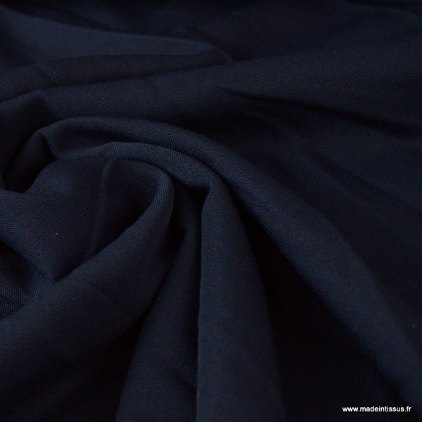 Tissu gabardine bi stretch - Bleu marine - Photo n°3