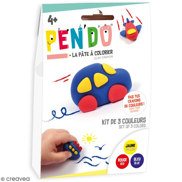 Kit créatif crayons à modeler Pen'Do - pâte à colorier Véhicules - 3 pcs - Photo n°1