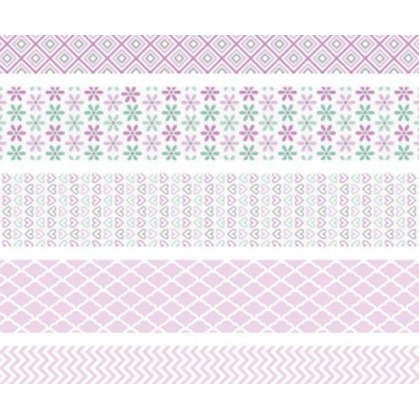 Auto-Adhésif Papier Mini Ruban Ensemble Vert-rose 1, des Fournitures d'Artisanat, Papier de Métier,2 - Photo n°1
