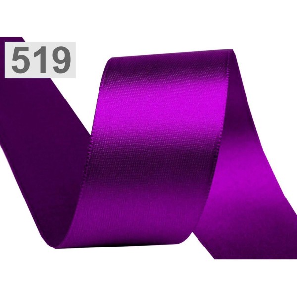 5m 519 Violet Geber Double Face Ruban de Satin Paquets Par 5 M de Largeur 40mm, Frontière de Bricola - Photo n°1