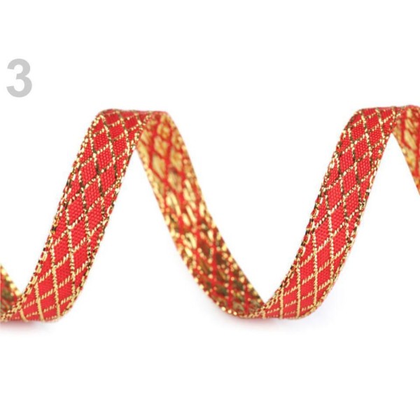18m 3 Or Rouge sur le Ruban Lurex Largeur 10mm, Bricolage Cheveux, d'Artisanat, de Fournitures, d'Ar - Photo n°1