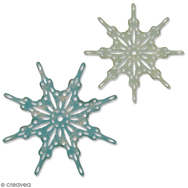 Set de matrices Sizzix Thinlits - Flocons de neige fantaisie - Tim Holtz pcs - Photo n°1