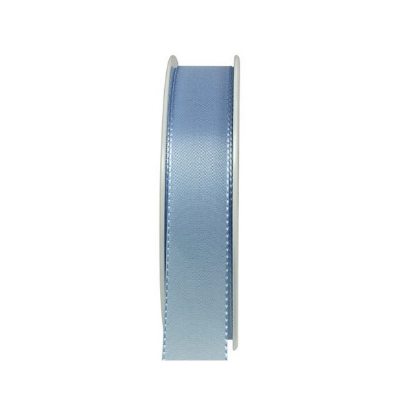 Ruban en Satin simple face, Bleu, largeur 25 mm, longueur 20 m, tissu décoratif - Photo n°2