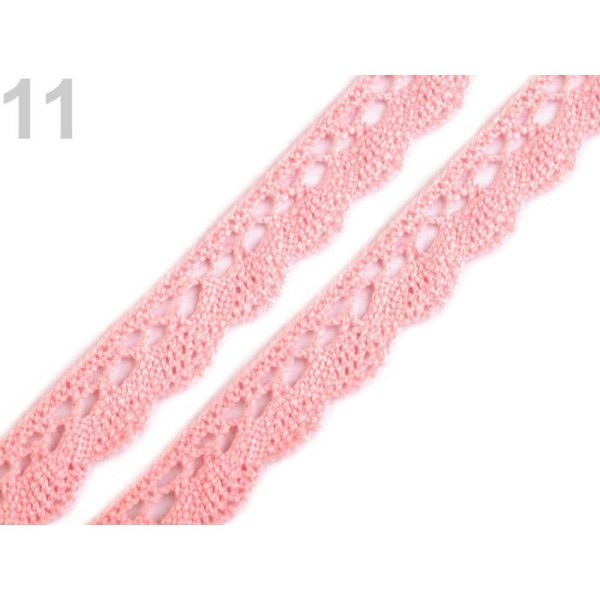 27m 11 Rose Moyen Coton Dentelle Garniture Largeur 15mm, Crochet de Coton, Fabrication de Cartes, de - Photo n°1