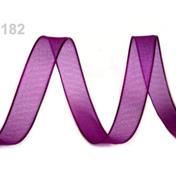 5m 182 Violet Geber Ruban Organdi Paquets Par 5 M de Largeur 20mm, Accessoires de Cheveux, Mousselin - Photo n°1