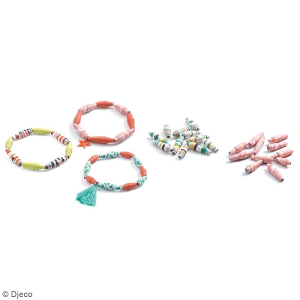 Djeco Perles de papier - Bracelets de printemps - Photo n°2