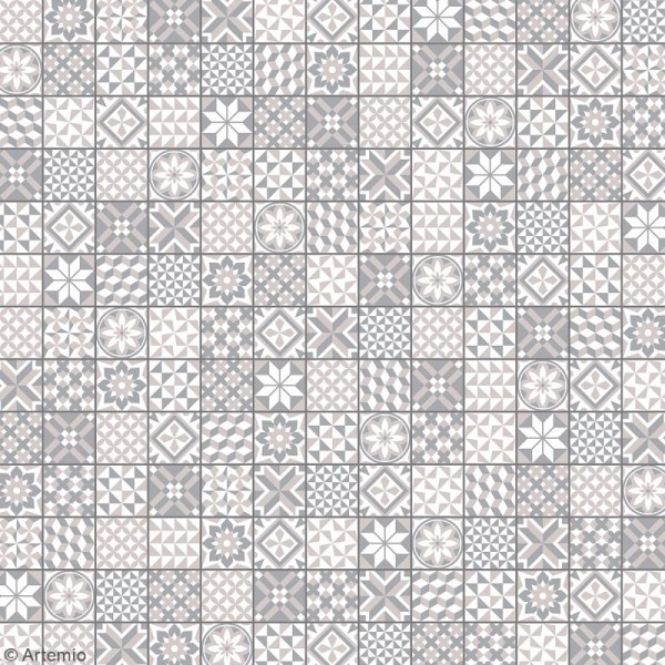 Papier scrapbooking Artemio - Mosaïques - 30,5 x 30,5 cm - 40 feuilles - Photo n°5