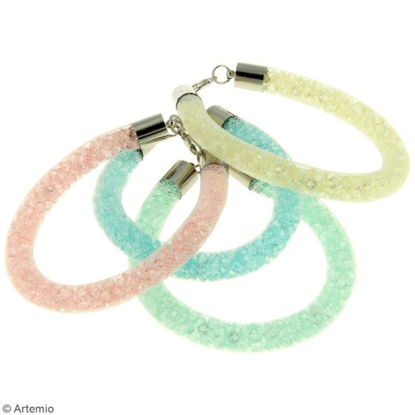 Kit bracelets à perles Artemio - Pastel - 4 bracelets - Photo n°2