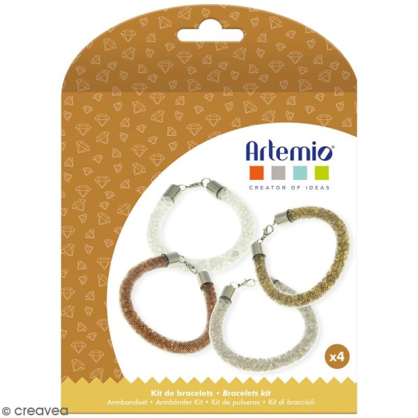 Kit bracelets à perles Artemio - Basique - 4 bracelets - Photo n°1