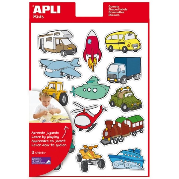 Gommettes Transports - APLI Kids - 54 pcs - Photo n°1