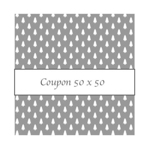 Coupon Mini Sapins gris - 50 x 50 cm - Photo n°1