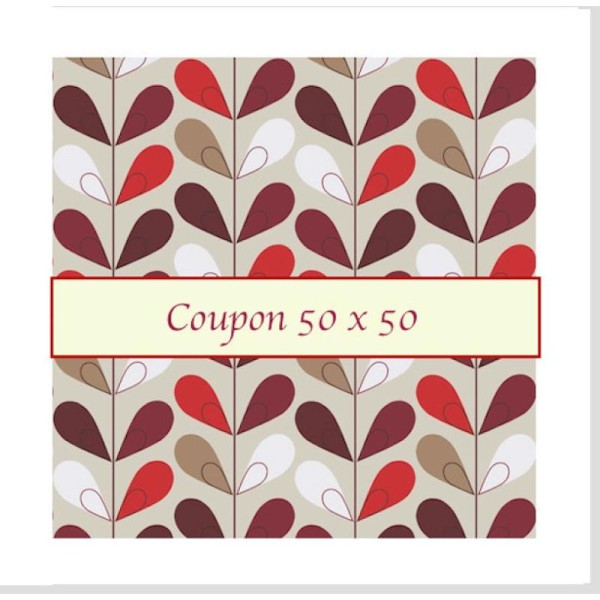 Coupon tissu Scandy rouge - 50 x 50 cm - Photo n°1