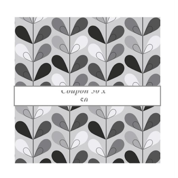 Coupon tissu Scandy gris et noir - 50 x 50 cm - Photo n°1