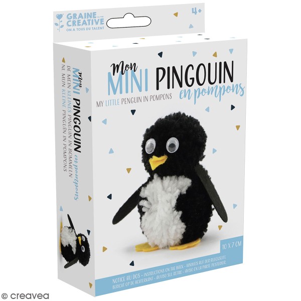 Kit créatif enfant - Pompon Pingouin - Photo n°1