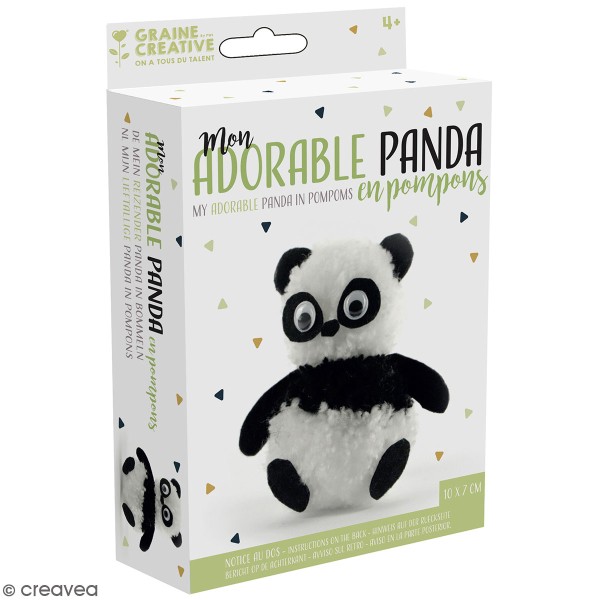 Kit créatif enfant - Pompon Panda - dès 4 ans - Photo n°1