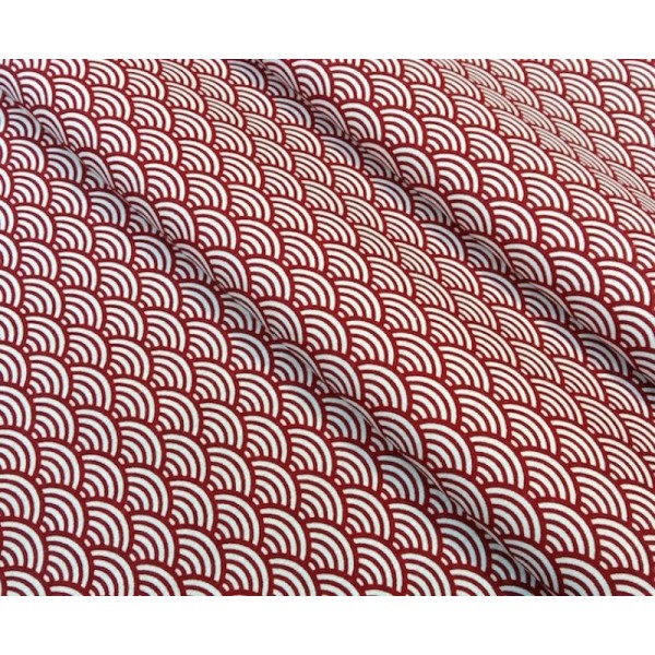 Coupon tissu Sushis rouge - 50 x 50 cm - Photo n°2
