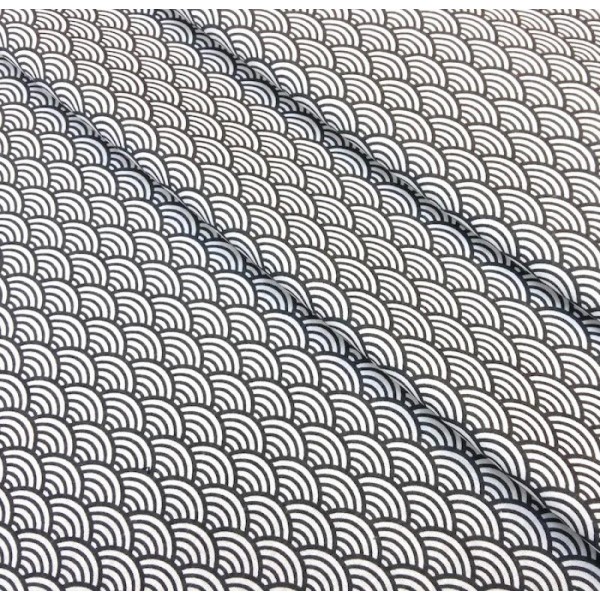 Coupon tissu sushis gris anthracite - 50 x 50 cm - Photo n°2