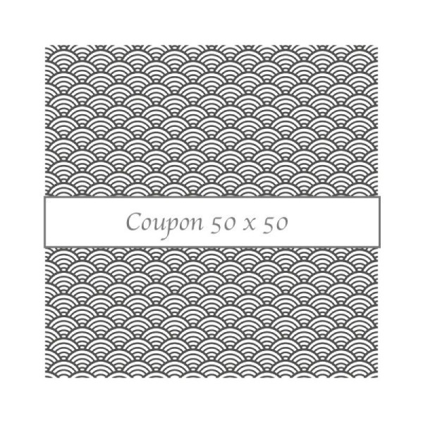 Coupon tissu sushis gris anthracite - 50 x 50 cm - Photo n°1