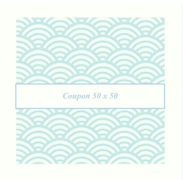 Coupon tissu Sushis ciel - 50 x 50 cm - Photo n°1