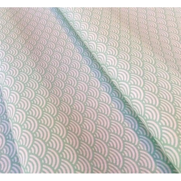 Coupon tissu Sushis vert - 50 x 50 cm - Photo n°2