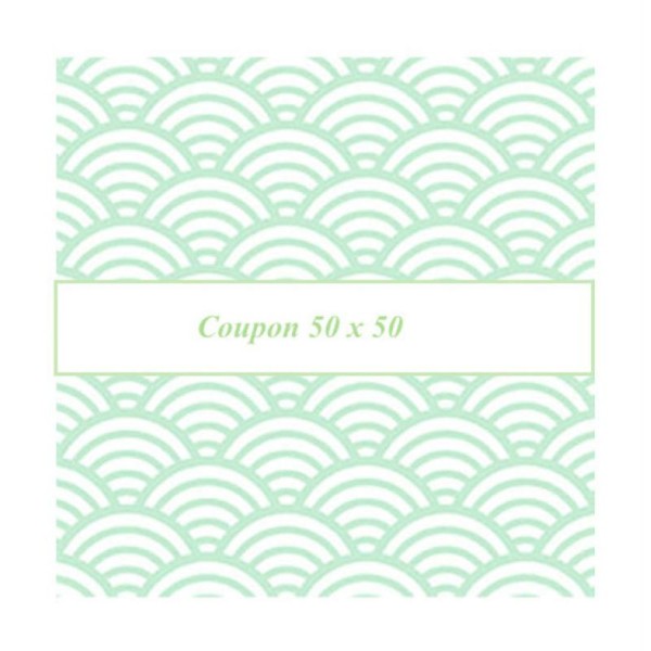 Coupon tissu Sushis vert - 50 x 50 cm - Photo n°1