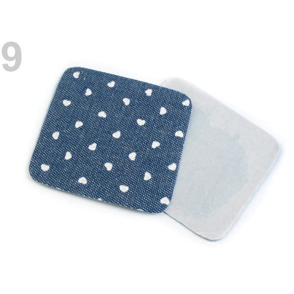 1bag bleu fonce-gris Denim Fer sur les Patchs 7x7cm, Coudre-sur, Et à la réflexion, à la Mercerie - Photo n°1