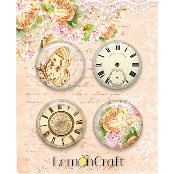 4 badges LemonCraft - Grow old with me - 2,5 cm - Photo n°1