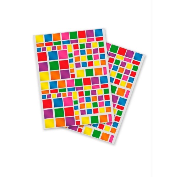 Gommettes carrées multicolores métallisées - APLI Kids - 756 pcs - Photo n°2