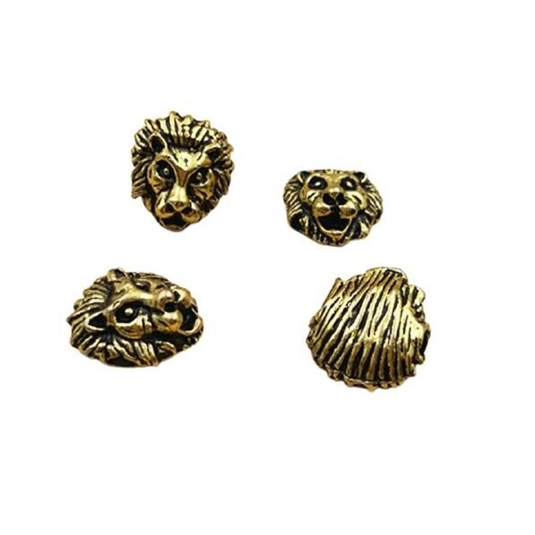 3 pièces Pendentif en Perle en Métal Lion En Or Fabrication de Bijoux En Lion Résultats de Bijoux En - Photo n°1