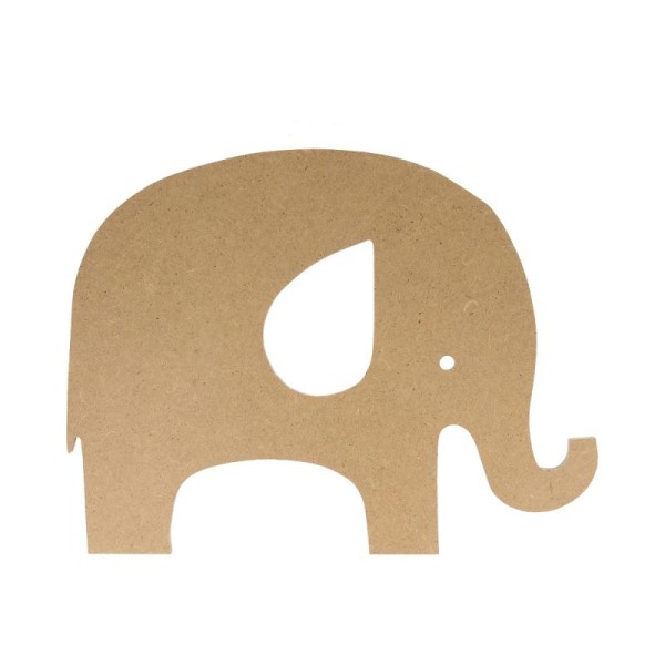 Silhouette MDF Elephant à décorer - Artemio - 15 x 11,5 cm - Photo n°1