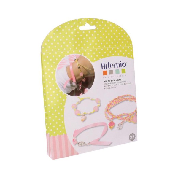 Kit bracelets Lollipop pink - Artemio - 3 pcs - Photo n°1
