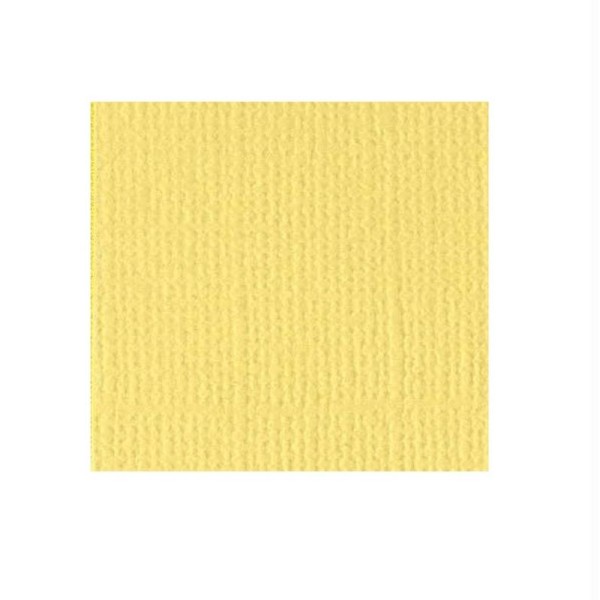 Feuille scrapbooking Texture toile Lemonade - Bazzill - 30 x 30 cm (jaune) - Photo n°1