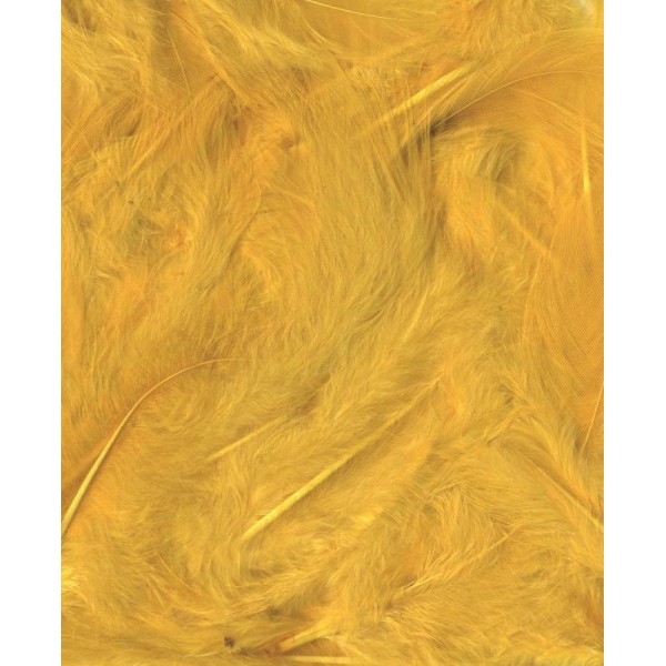 Plumes duvetées jaune - Artemio - 6 à 12 cm - 3 gr - Photo n°1