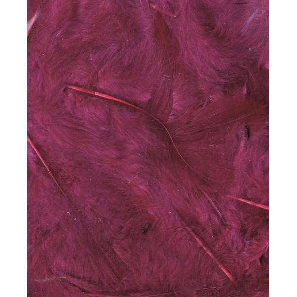 Plumes duvetées bordeaux - Artemio - 6 à 12 cm - 3 gr - Photo n°1
