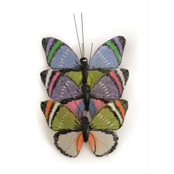 Papillon décoratif Toile colorée - Artemio- 3 pcs - Photo n°1