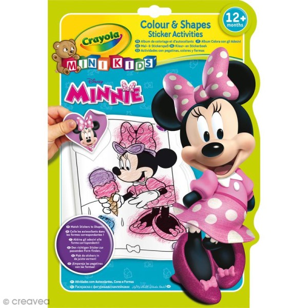 Album de coloriage et d'autocollants Crayola Mini Kids - Minnie - Photo n°1