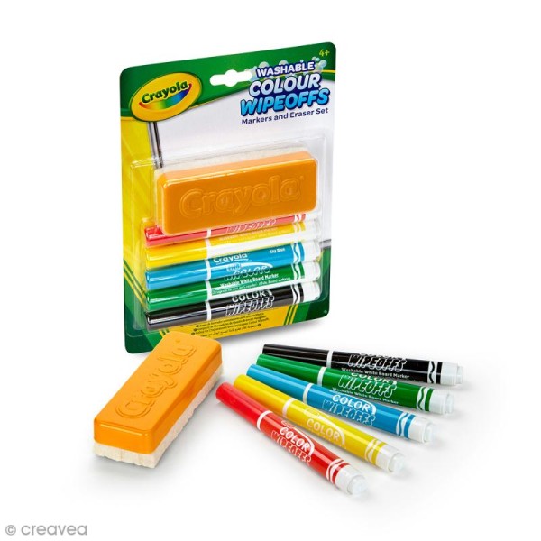 Kit pour tableau blanc Crayola - 5 marqueurs - Photo n°2
