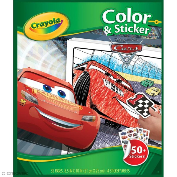 Album de coloriage et d'autocollants Crayola - Cars 3 - Photo n°1