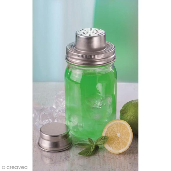 Couvercle pour Mason Jar - Cocktail Shaker - 7 cm - Photo n°2