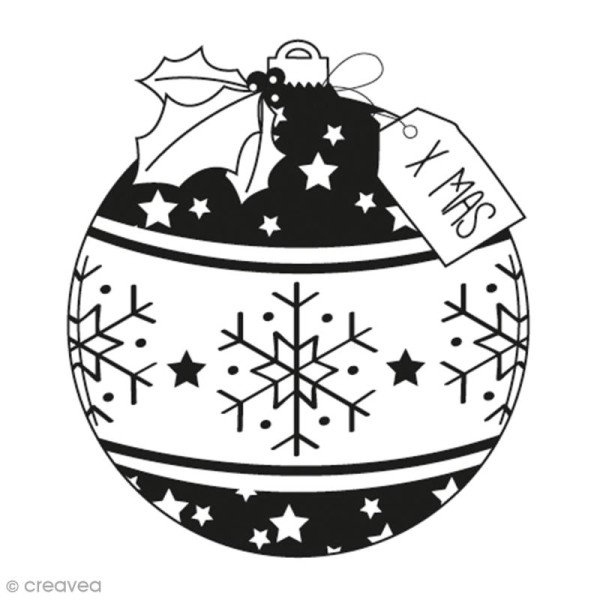 Tampon Aladine - Boule de Noël - 4,3 x4,3 cm - Photo n°1