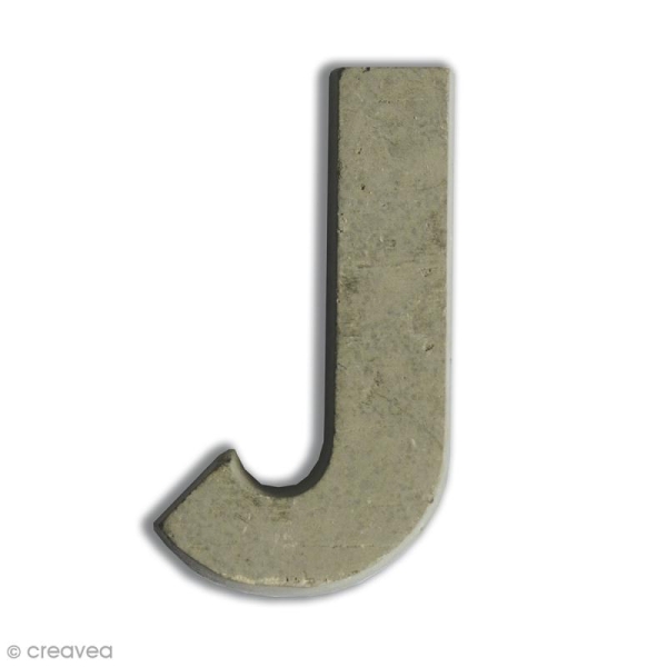 Lettre béton J - 5 cm - Photo n°1