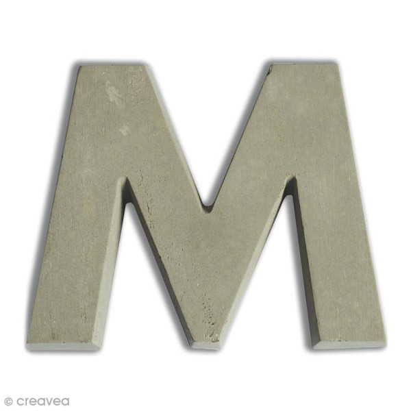 Lettre béton M - 5 cm - Photo n°1